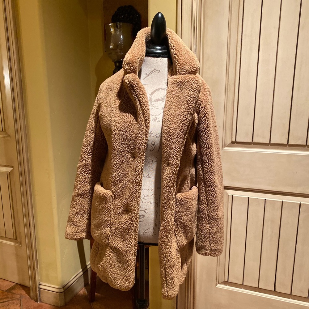 Brown teddy coat